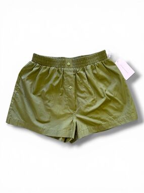 Matthew Bruch Army Green 100% Cotton Boxer shorts - Size 2 / XS